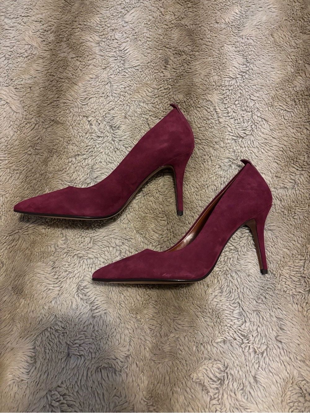 Coach Waverly Pink Suede Heels - NEW - Size 7